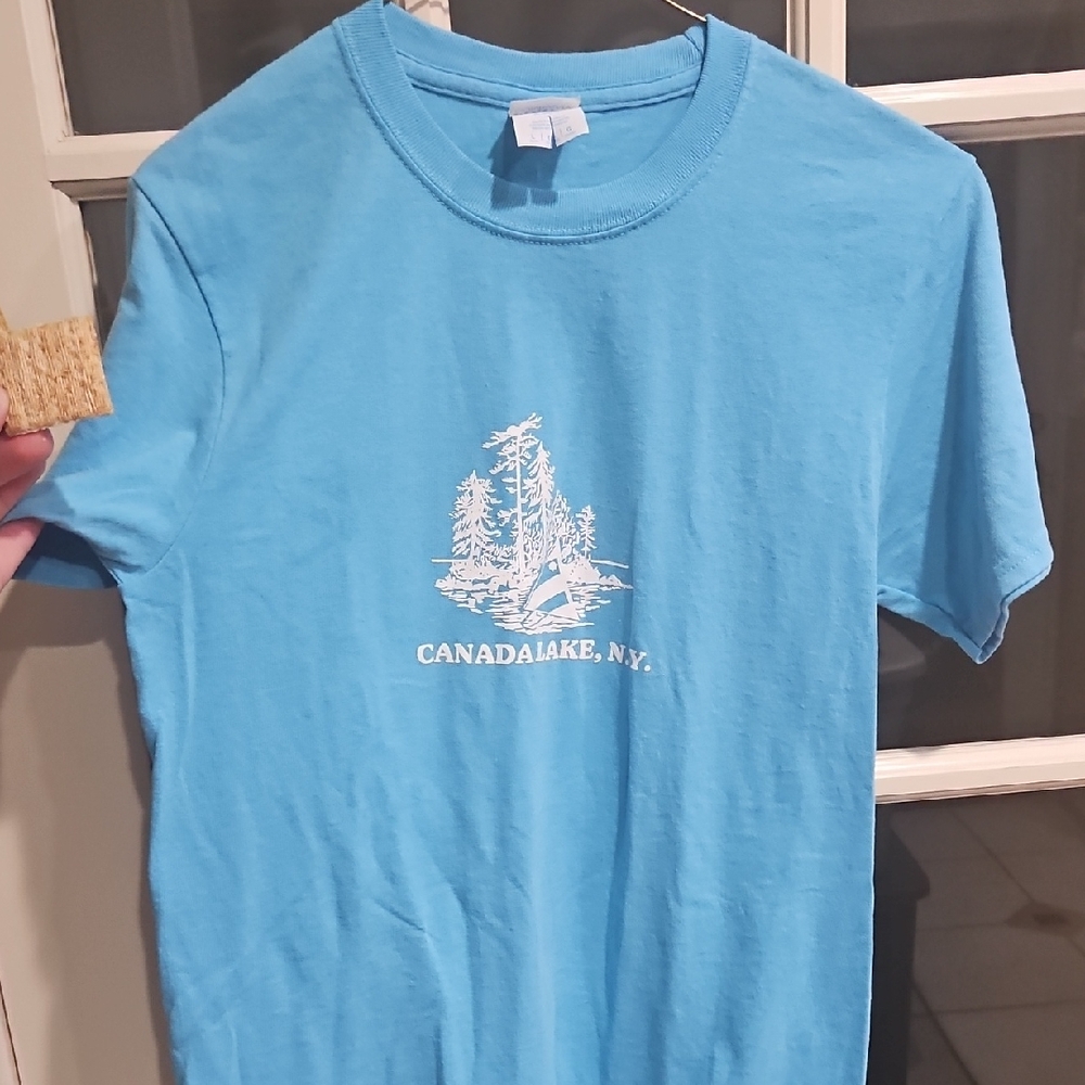 kids Unisex  Light Blue Canada Lake Tee Large youth